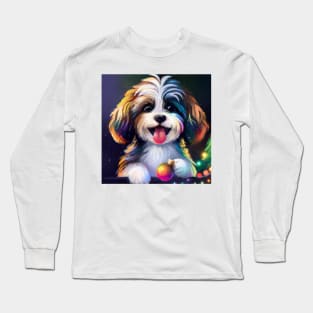 Cute Havanese Drawing Long Sleeve T-Shirt